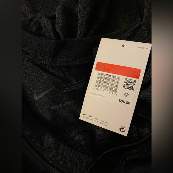 Nike Mens LARGE Football Training Jersey Athletic Sports Summer ADULT Swoosh NEW - Picture 5 of 9